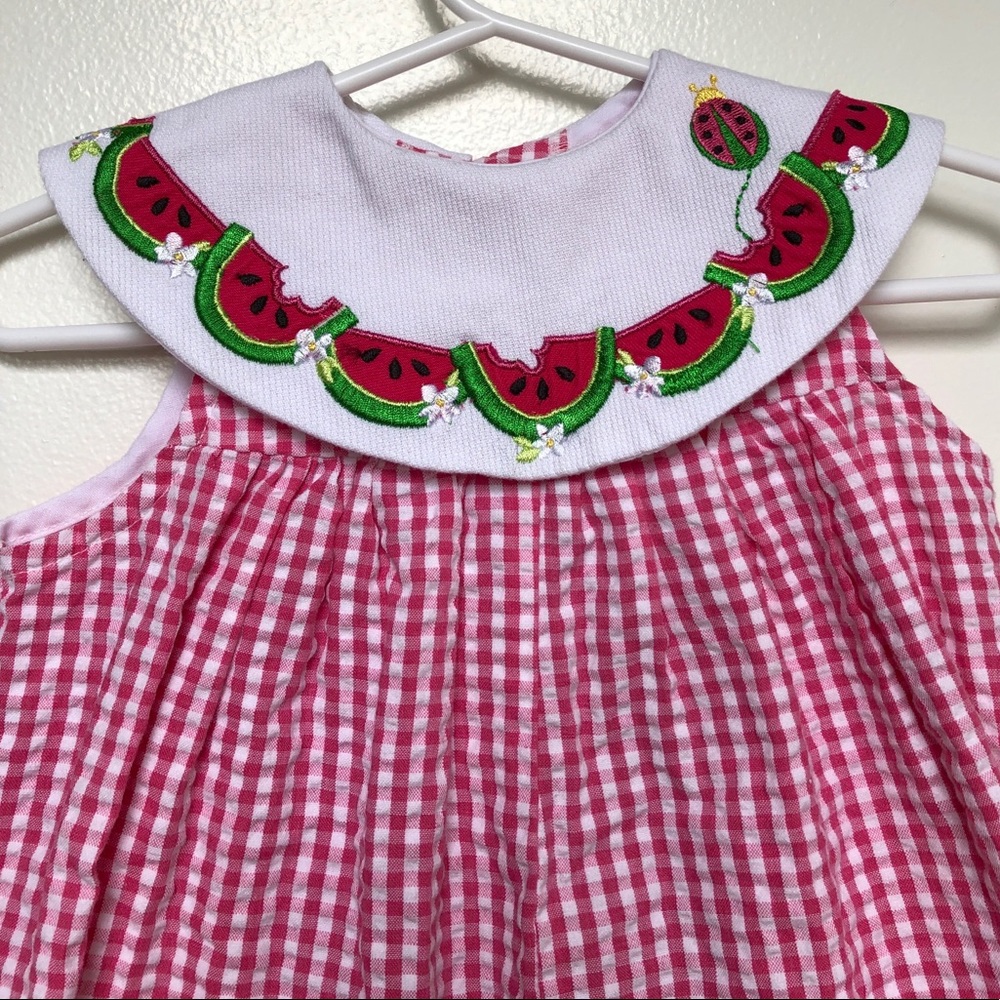 Pink gingham romper 💗 - Picture 3 of 7